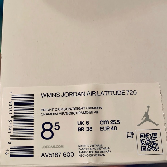 Nike Jordan Air Latitude 720 Bright Crimson Neon - Picture 12 of 16